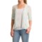 Lilla P Flame Gauze Cardigan Sweater - Open Front, 3/4 sleeve (For Women)