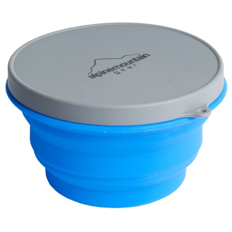 Alpine Mountain Gear Collapsible Silicone Bowl with Lid - Large, 33 fl.oz.