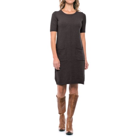 Paraphrase Sweater-Knit Shift Dress - Elbow Sleeve (For Women)