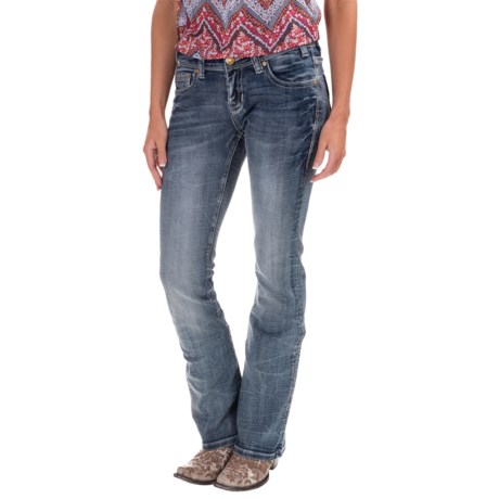 Rock & Roll Cowgirl Rival Triangle Stitch Jeans - Low Rise, Bootcut (For Women)