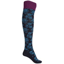 Goodhew Chinoiserie Socks - Merino Wool, Over the Calf (For Women)