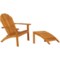 Three Birds Casual Adirondack Chair and Footstool - Teak Wood