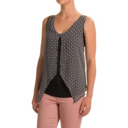 August Silk Georgette Overlay Tank Top (For Women)