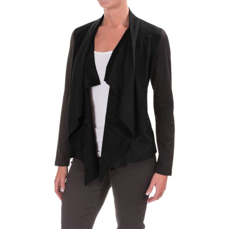 Foxcroft Faux-Suede Front Cardigan Jacket (For Women)