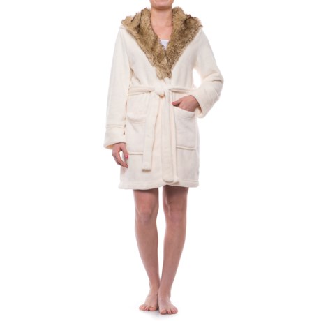 Berkshire Blanket DayDream Faux-Fur Hooded Robe - Long Sleeve (For Women)