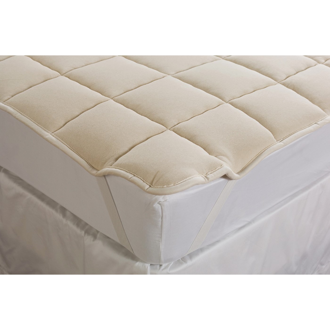 DownTown Mattress Pad   Queen, Merino Wool Fill, Anchor Bands 2786R 36