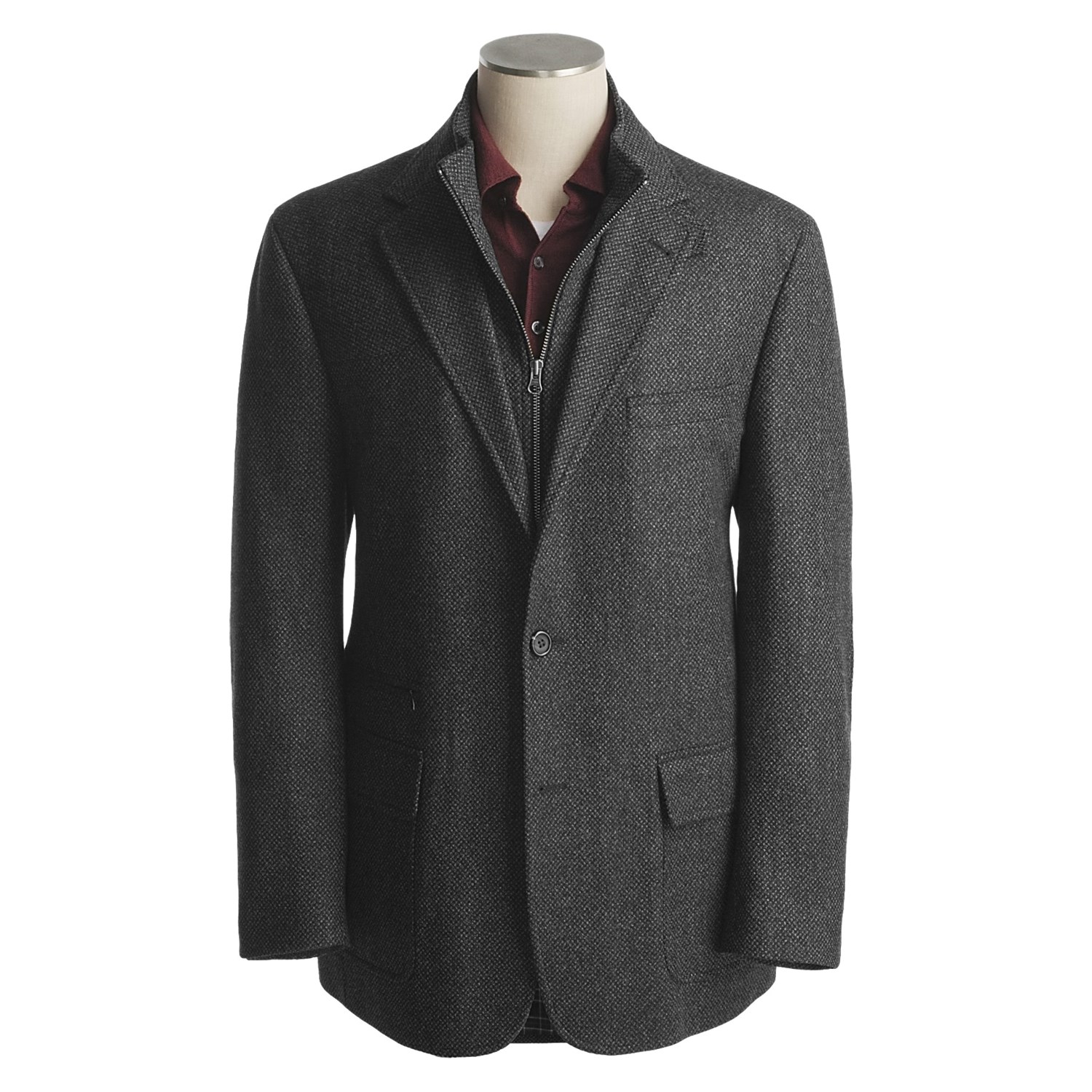 Kroon Wool Hybrid Shooting Jacket with Zip-In Chest Piece (For Men ...