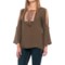 Wrangler Embroidered Peasant Blouse - Long Sleeve (For Women)