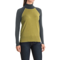 Nomadic Traders Maple & Birch Color-Block Turtleneck Sweater (For Women)
