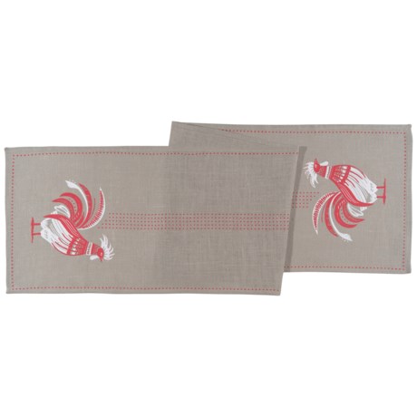 Now Designs Burlap Rooster Table Runner