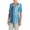 FDJ French Dressing Grid-Stripe Shirt - Short Sleeve (For Women)