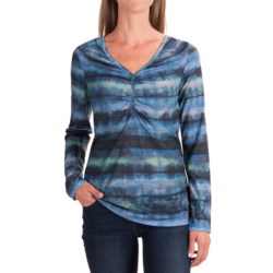 Specially made Ruched V-Neck Shirt - Long Sleeve (For Women)