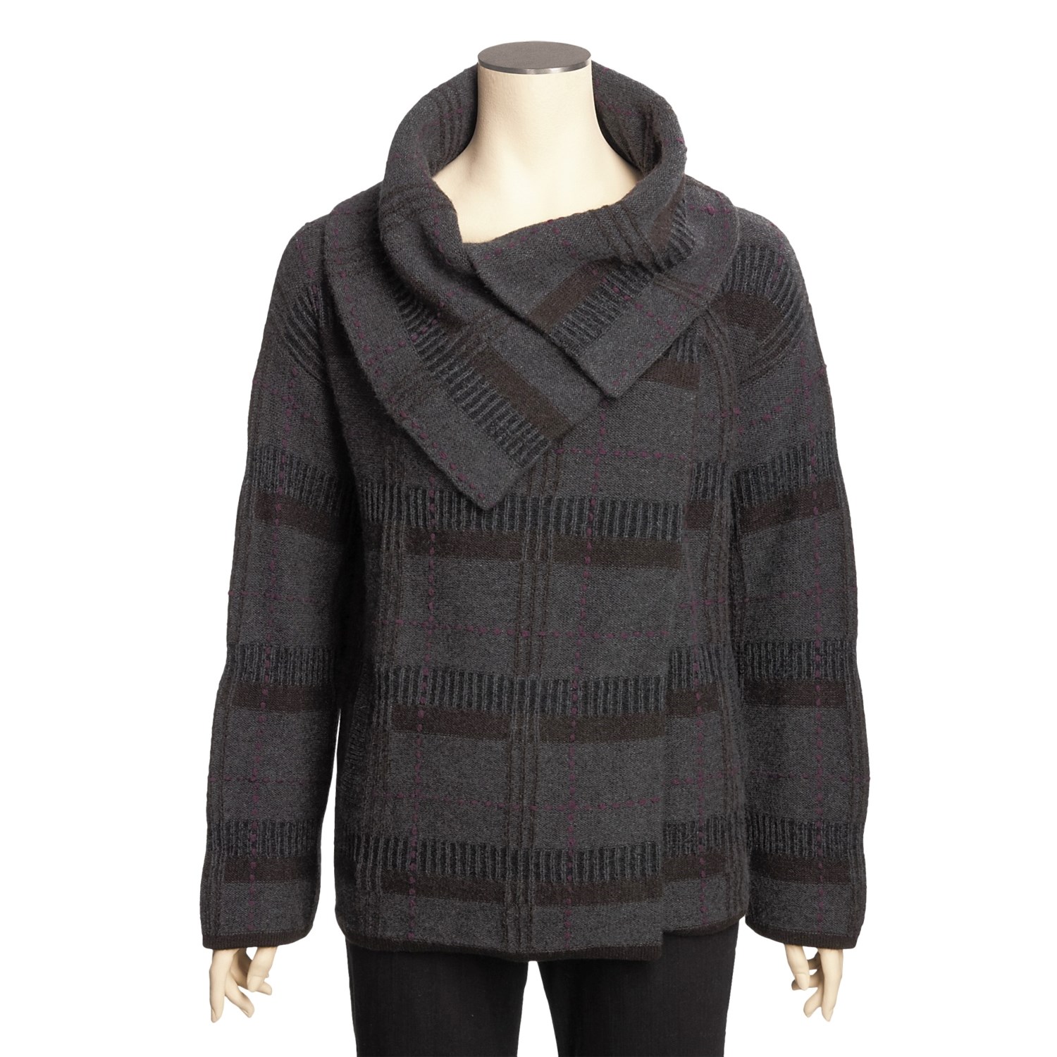 Kinross Plaid Sweater Jacket (For Women) 2873K - Save 49%