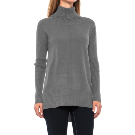 CG Cable & Gauge High-Low Turtleneck Sweater (For Women)