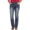 Rock & Roll Cowgirl Khaki Embroidery Jeans - Boyfriend Fit (For Women)