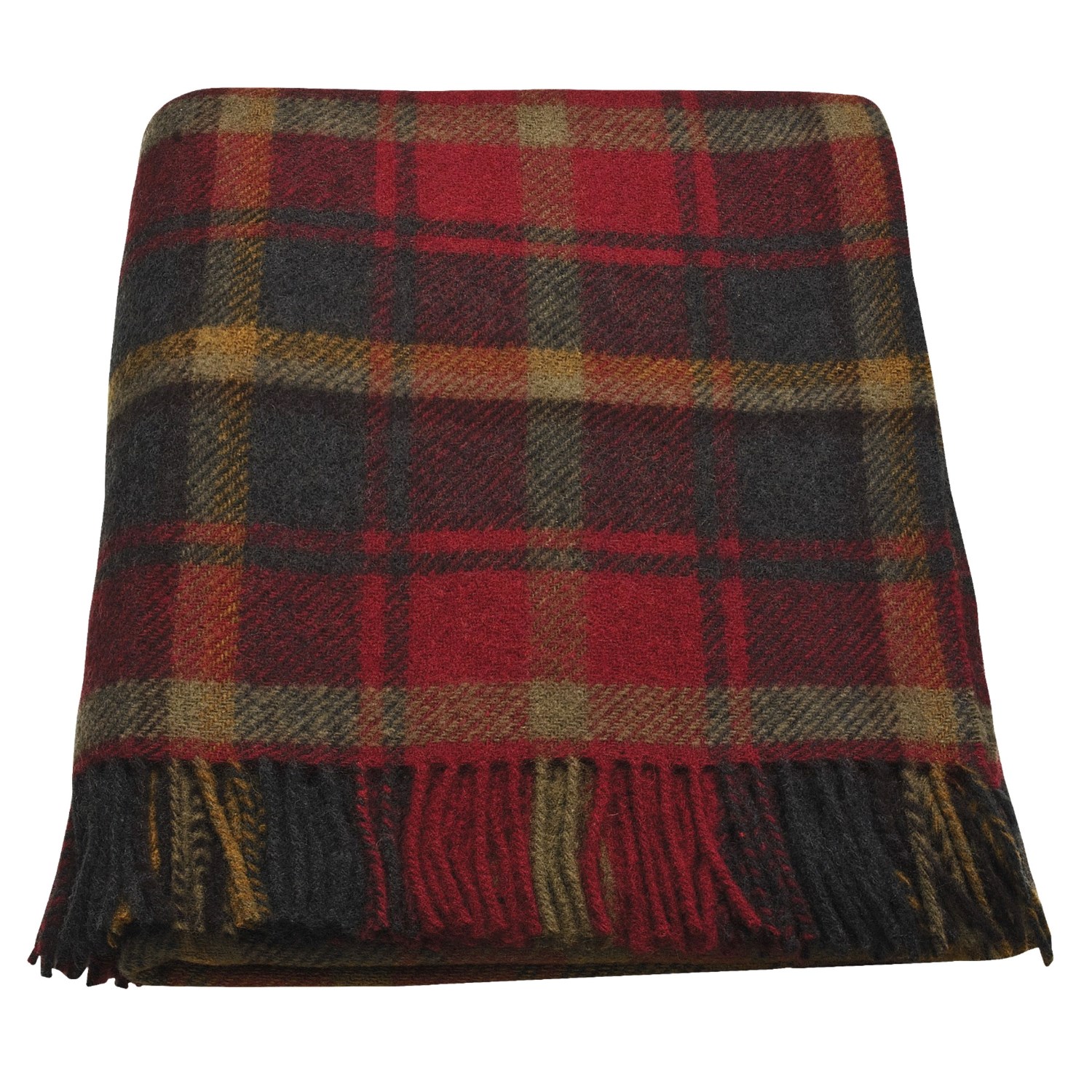 Moon Wool Tartan Throw Blanket - Fringed 2971A - Save 56%