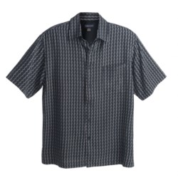 Toscano Patterned Shirt - Silk-Rayon, Short Sleeve (For Men)