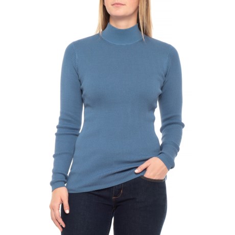 Pendleton Rib Mock Neck Shirt - Long Sleeve (For Women)