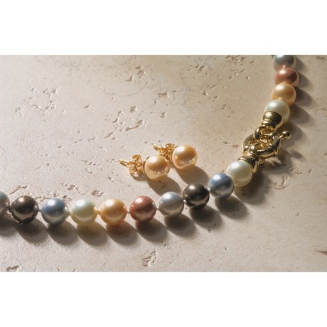 JOIA De Majorca Joia De Majorca Organic Pearl Necklace and Earrings - 8mm, 18"