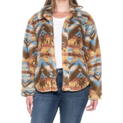 Lucky Brand Printed Button-Front Shacket