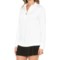 Stella Parker Ruched Front Shirt - UPF 50, Zip Neck, Long Sleeve