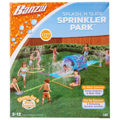 Banzai Splash ‘N Slide Sprinkler Park Set - 17x11’
