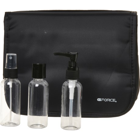 GFORCE Hanging Travel Bag with Travel Bottle Set - 4-Piece