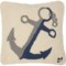 Chandler 4 Corners Anchor and Chain Hand-Hooked Throw Pillow - Wool, 18x18”