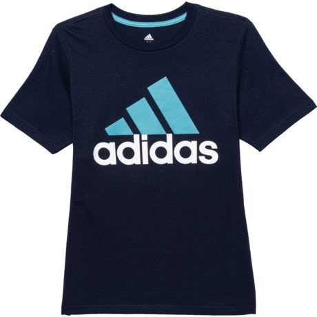 adidas Big Boys Two-Tone Logo T-Shirt - Short Sleeve