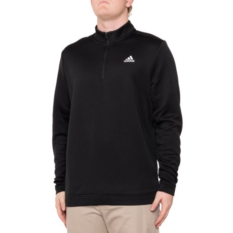 adidas Diamond-Textured Shirt - Zip Neck, Long Sleeve