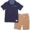 Weatherproof Vintage Little Boys Tech Polo Shirt and Shorts Set - Short Sleeve