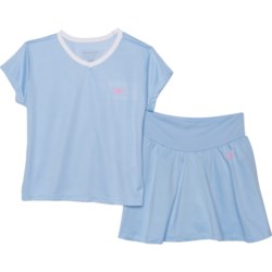 Reebok Big Girls Knit Shirt and Skort Set - Short Sleeve