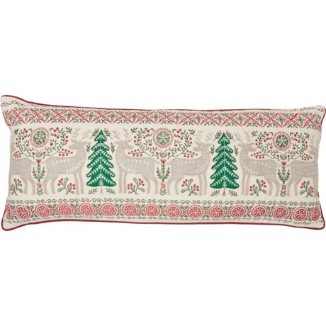Brooks Brothers Whimsy Nordic Applique Throw Pillow - Feather Fill, 12x30”