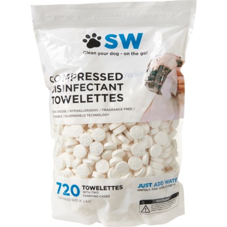 Silver Paw Compressed Disinfectant Dog Towelettes - 720-Count