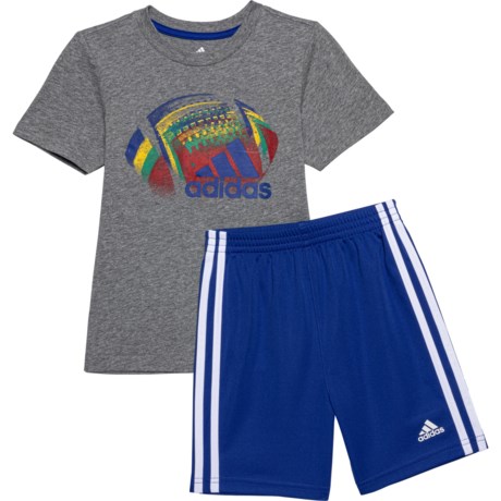 adidas Little Boys Graphic T-Shirt and Shorts Set - Short Sleeve