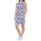 IBKUL Printed Drawstring Waist Dress - UPF 50+, Sleeveless