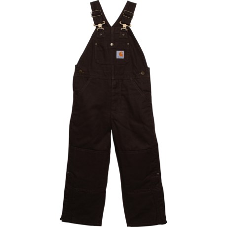 Carhartt Little Boys CM8732 Loose Fit Canvas Bib Overalls - Insulated