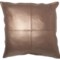 Auskin Vintage Leather Throw Pillow - 19.7x19.7”, Feather Fill