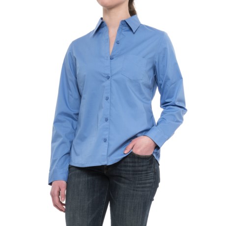Dickies Stretch Poplin Work Shirt - Long Sleeve (For Women)