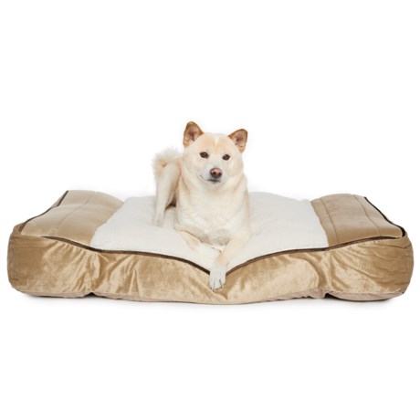 Restology Orthopedic Memory-Foam Sherpa Pillow Rectangular Dog Bed - 40x26”