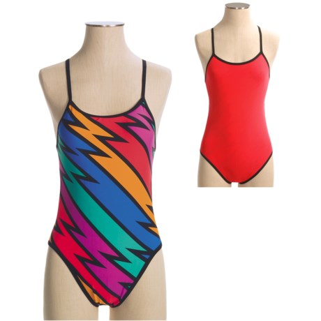 Dolfin Competition Swimsuit - Reversible, String Back (For Girls and Women)