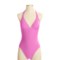 Caribbean Sand One-Piece Halter Swimsuit - Scrunchies Straps (For Women)