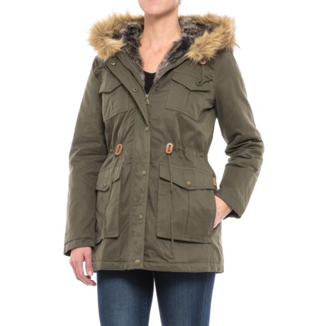 G.H. Bass & Co. Four-Pocket Twill Hooded Parka - Insulated (For Women)