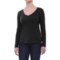 Specially made Relaxed V-Neck Shirt - Long Sleeve (For Women)