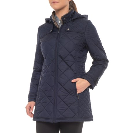 Weatherproof Quilted Faux-Fur City Walker Coat - Insulated (For Women)