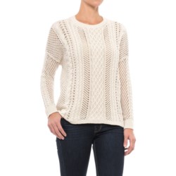 JACHS NY Crocheted Oversized Sweater - Semi Sheer (For Women)