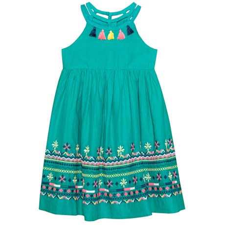 Isaac Mizrahi New York Strappy Embroidered Dress - Sleeveless (For Little and Big Girls)