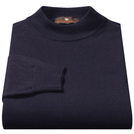 Toscano Mock Turtleneck Sweater - Italian Merino Wool (For Men)