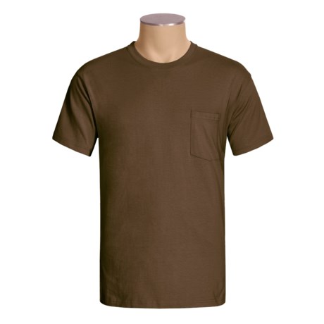 Hanes Open End Pocket T-Shirt - Cotton, Short Sleeve (For Men and Women)