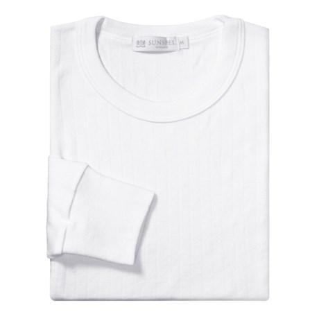 Sunspel Thermal Super Soft Crew Neck T-Shirt - Supersr Soft, Thermal, Long Sleeve (For Men)
